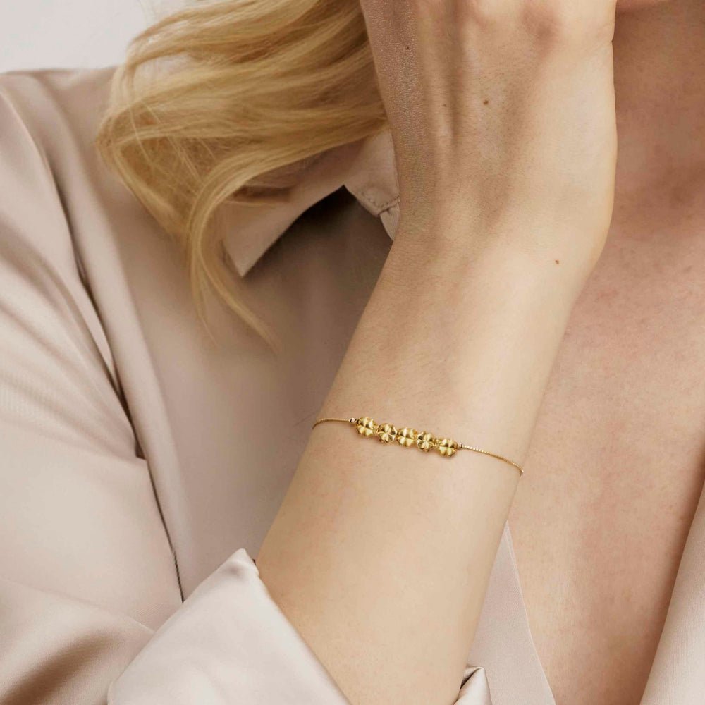 Nomination Silver and Gold Armonica Rich and Cubic Zirconia Four Leaf Clover Bracelet - MococoNomination241303/0038033497555373Bracelets