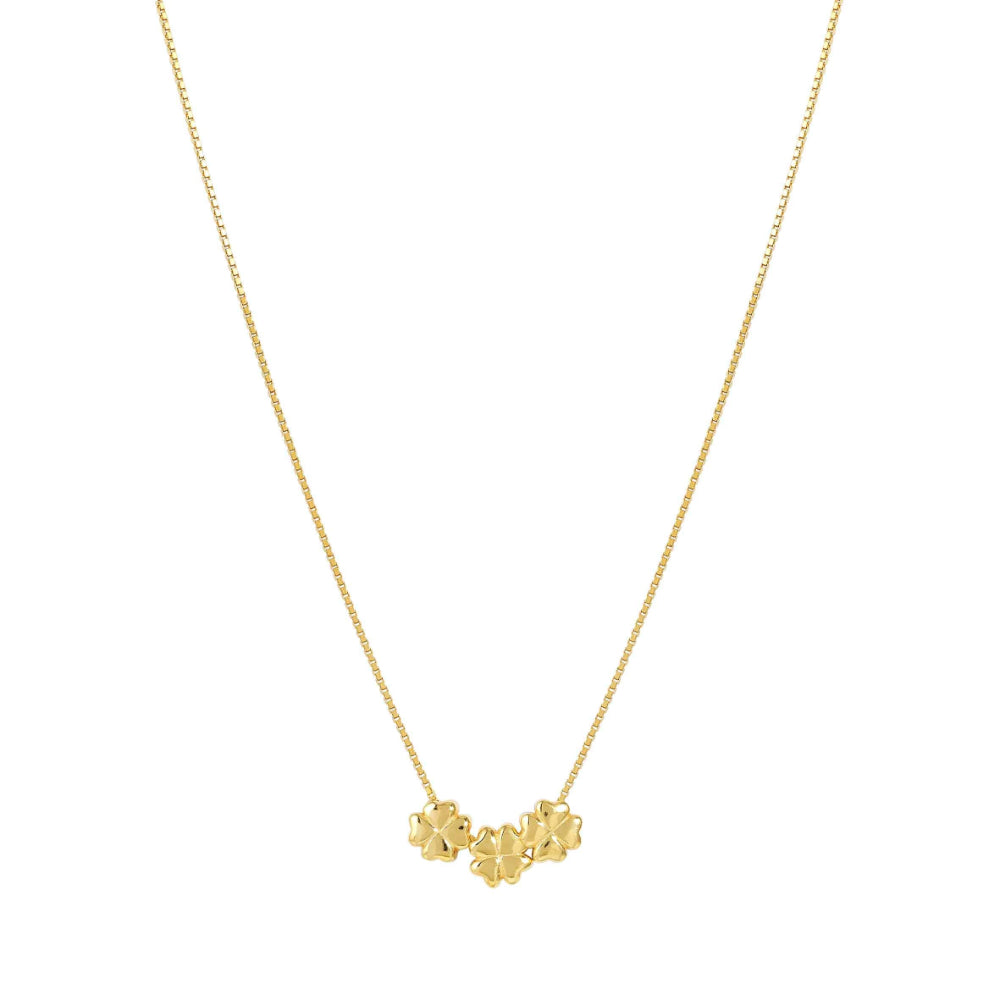 Nomination Silver and Gold Armonica Rich and Cubic Zirconia Four Leaf Clover Necklace Image 3