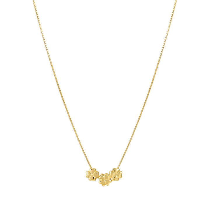 Nomination Silver and Gold Armonica Rich and Cubic Zirconia Four Leaf Clover Necklace Image 3