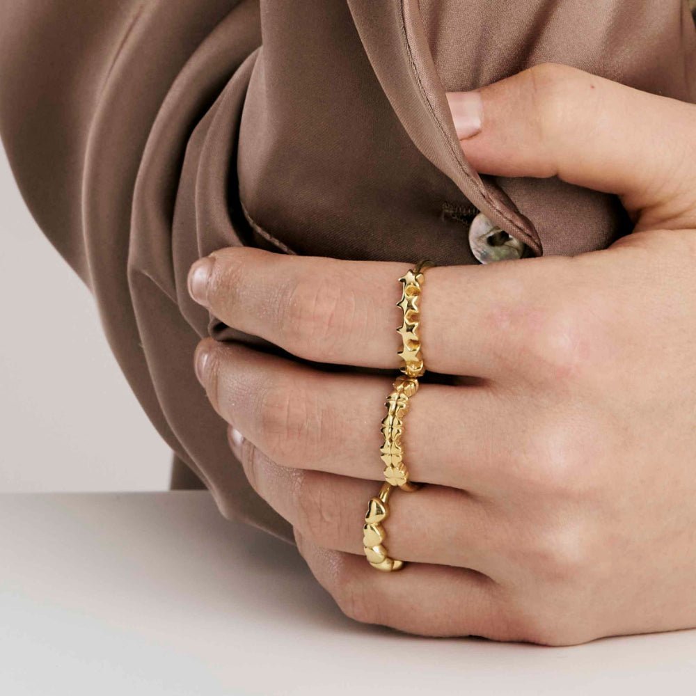 Nomination Silver and Gold Armonica Star Ring - MococoNomination241300/0098033497555274Rings