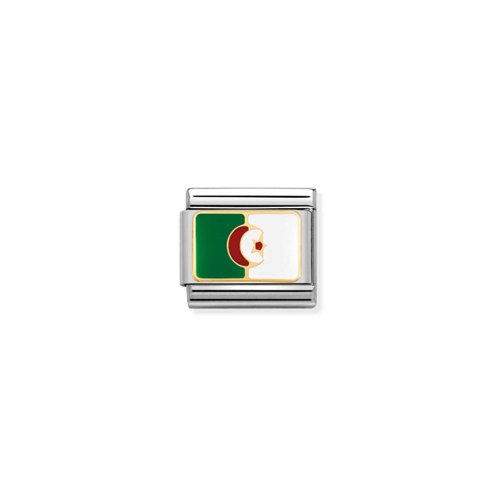 Nomination Silver and Gold Composable African Algeria Flag Charm - MococoNomination030237/218033497362384Charms