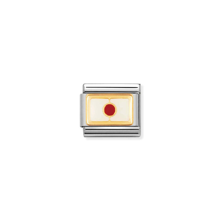 Nomination Silver and Gold Composable Asian Japan Flag Charm Link image