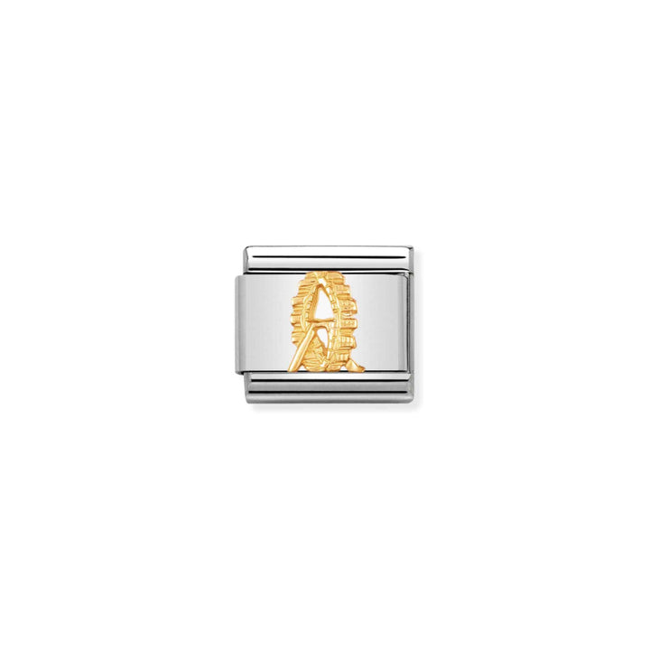Nomination Silver and Gold Composable Austrian Monument Symbol Vienna Giant Ferris Wheel Charm Link image