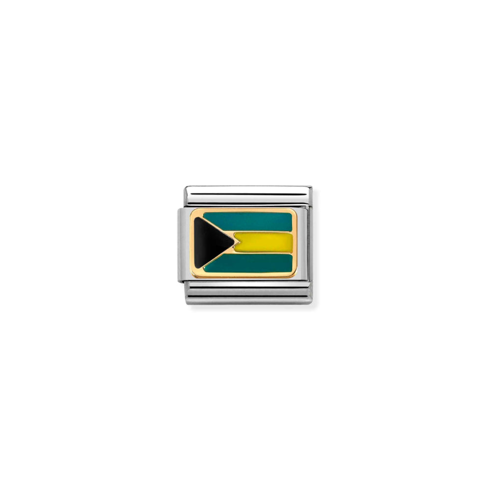 Nomination Silver and Gold Composable Bahamas Flag Charm Link image