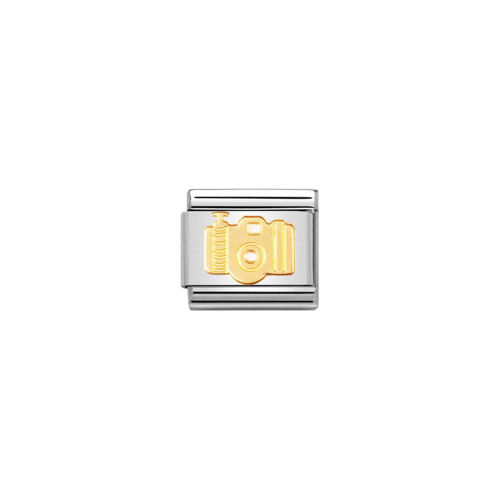 Nomination Silver and Gold Composable Classic Camera Link image