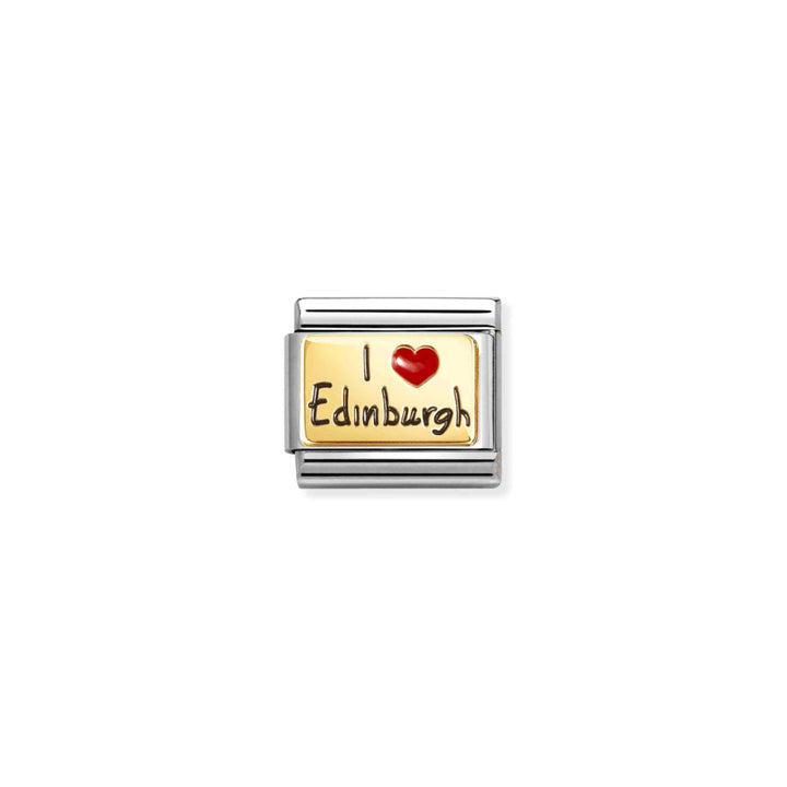 Nomination Silver and Gold Composable Classic I Love Edinburgh Link image