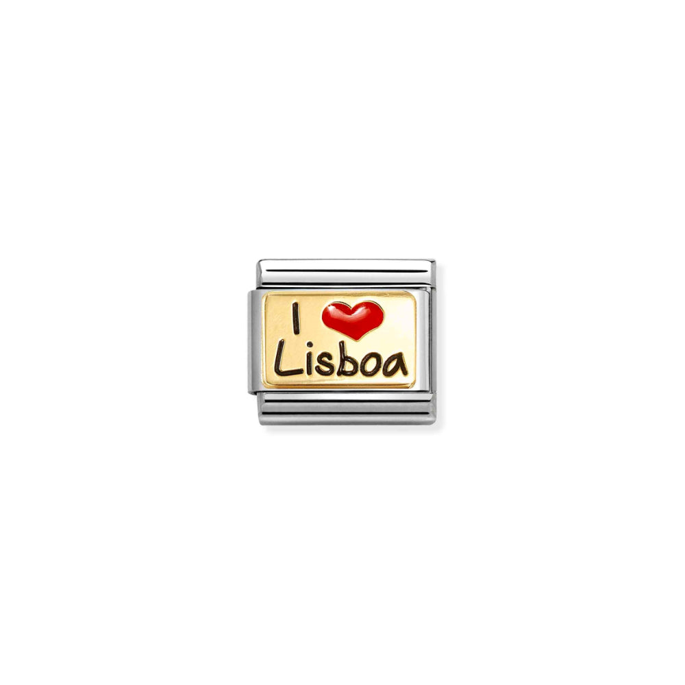 Nomination Silver and Gold Composable Classic I Love Lisboa Link image
