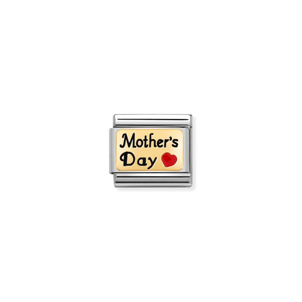 Nomination Silver and Gold Composable Classic Mother's Day Heart Link image