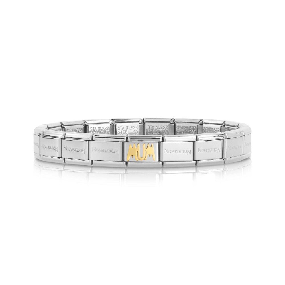 Nomination Silver and Gold Composable Classic Mum Bracelet image