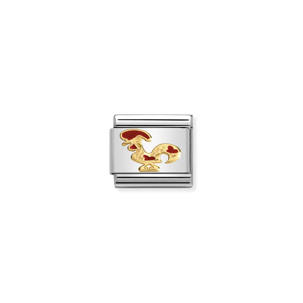 Nomination Silver and Gold Composable Country Symbol Galo De Barcelos Charm Link image