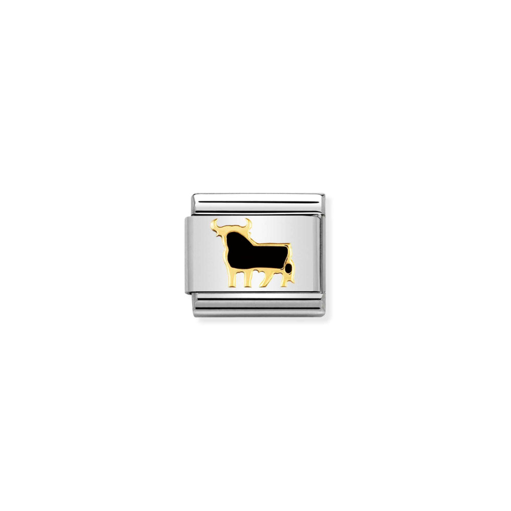 Nomination Silver and Gold Composable Country Symbols Spanish Bull Charm Link image