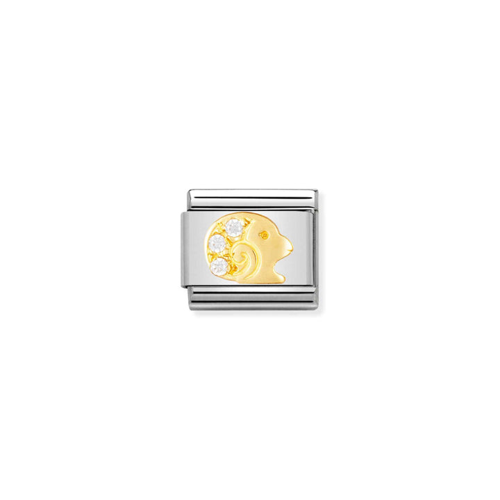 Nomination Silver and Gold Composable Cubic Zirconia Aries Charm Link image