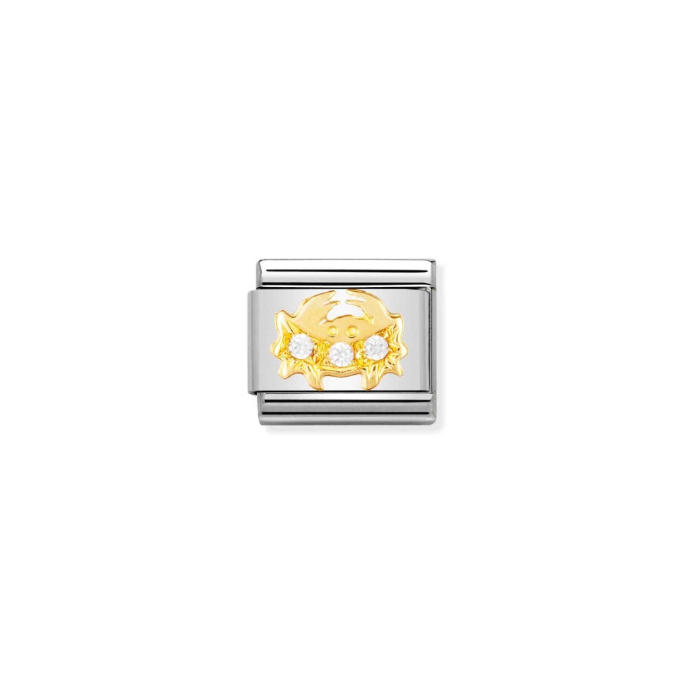 Nomination Silver and Gold Composable Cubic Zirconia Zodiac Cancer Charm - MococoNomination030302/048033497017222Charms