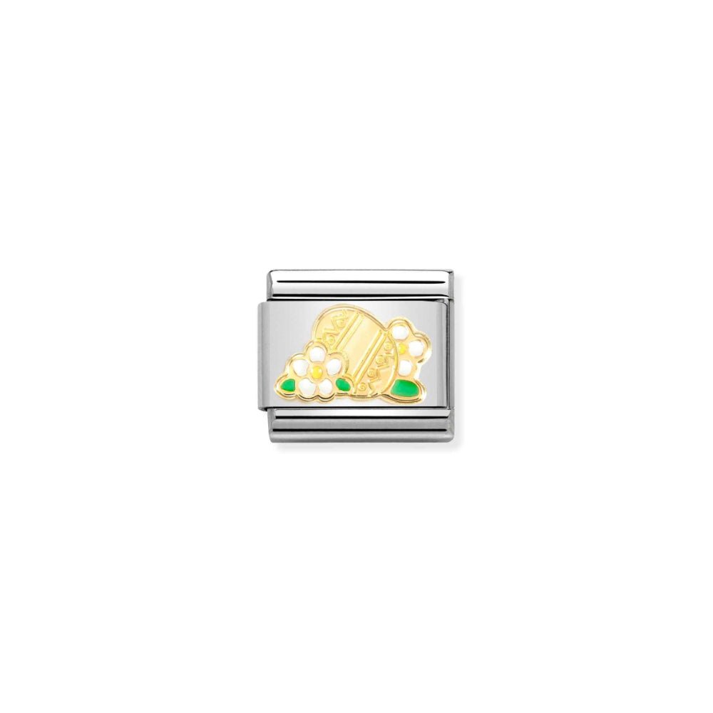 Nomination Silver and Gold Composable Easter Egg Flowers Charm - MococoNomination030272/778033497528674Charms