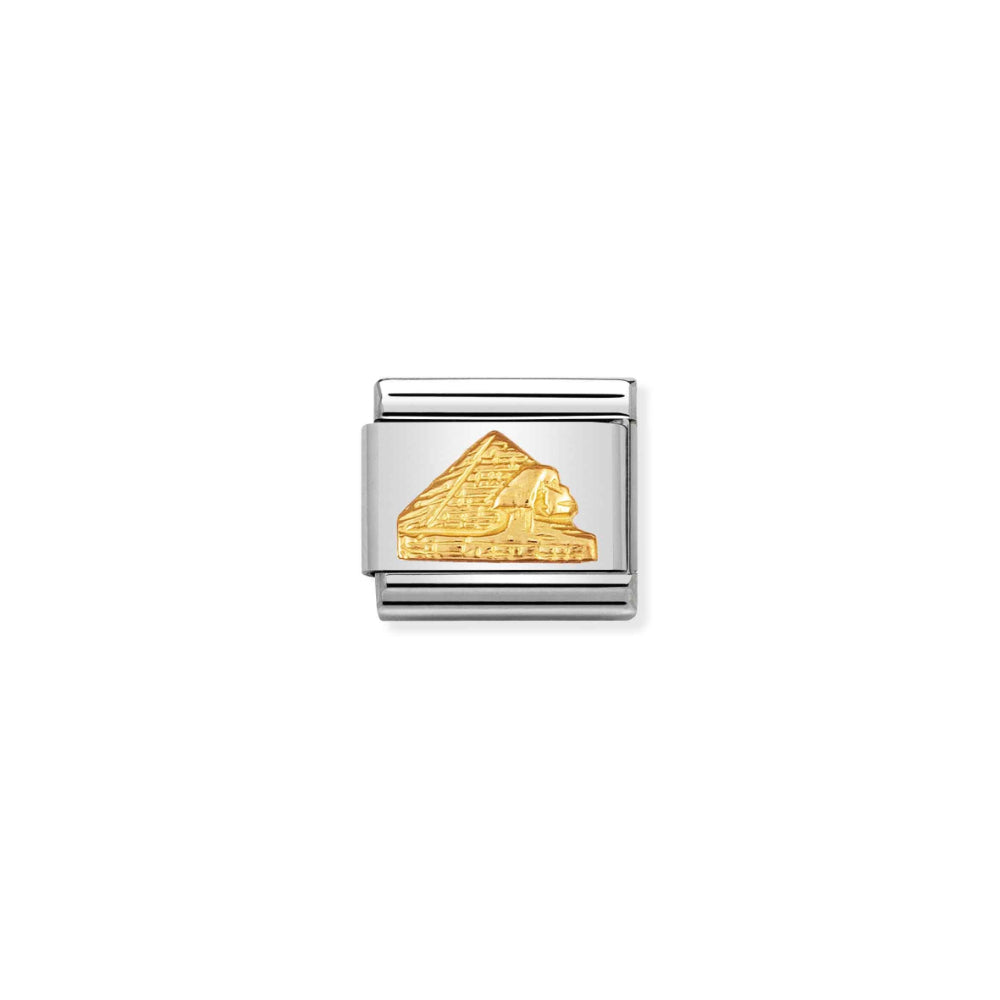 Nomination Silver and Gold Composable Egyptian Monument Pyramid Charm Link image