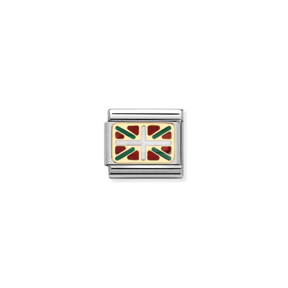 Nomination Silver and Gold Composable European Basque Flag Charm Link image