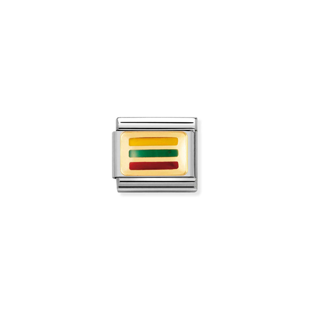 Nomination Silver and Gold Composable European Lithuania Flag Charm Link image