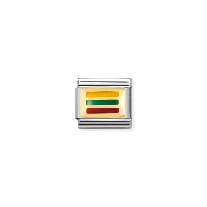 Nomination Silver and Gold Composable European Lithuania Flag Charm Link image