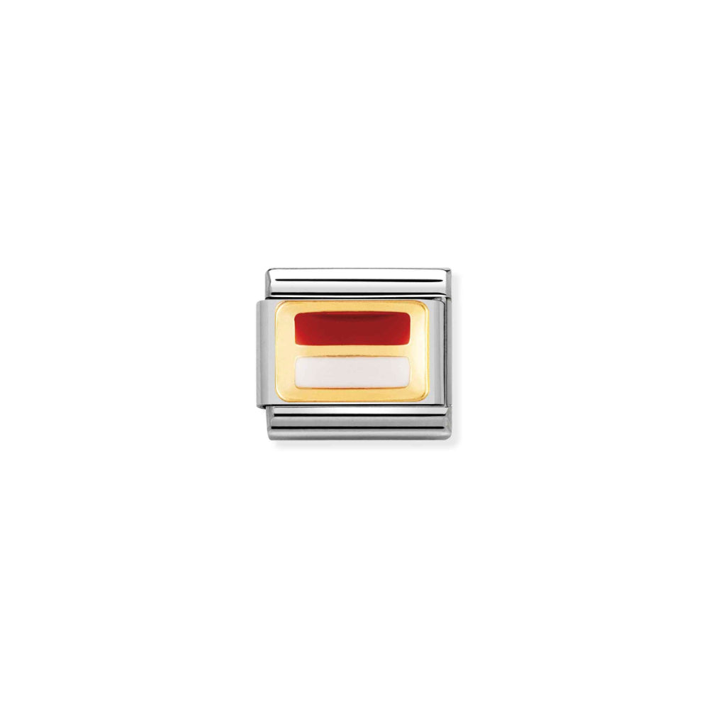 Nomination Silver and Gold Composable European Monaco Flag Charm Link image