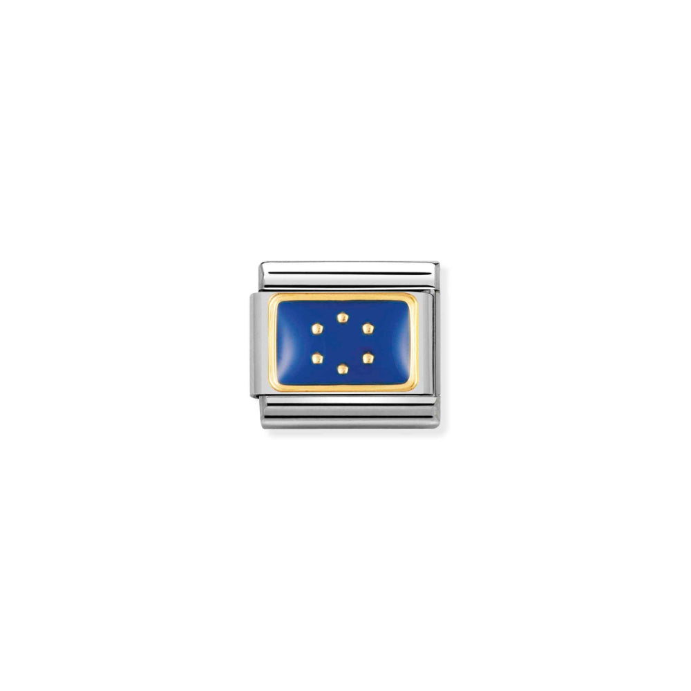 Nomination Silver and Gold Composable European Union Flag Charm Link image