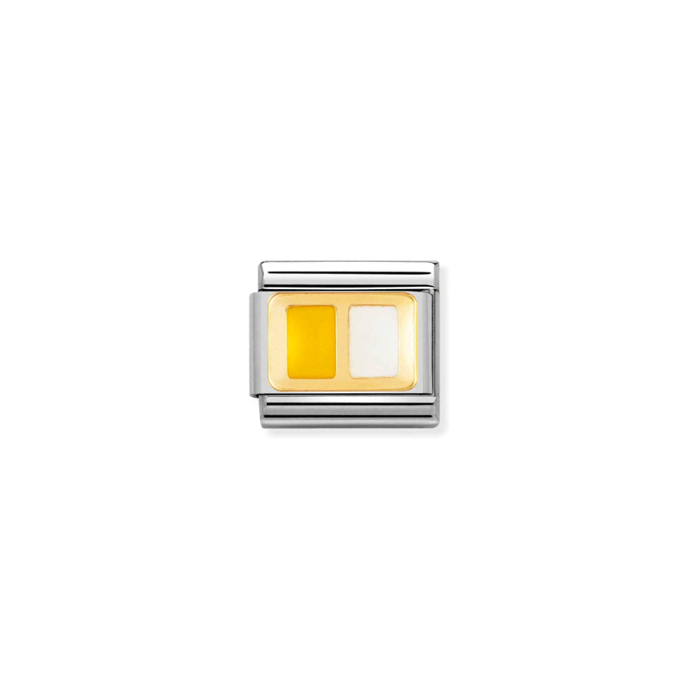 Nomination Silver and Gold Composable European Vatican Flag Charm Link image