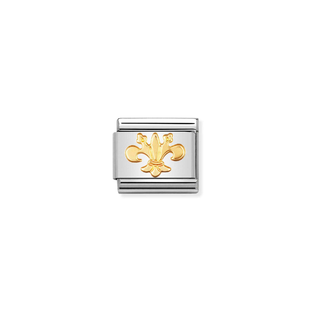 Nomination Silver and Gold Composable Florence Symbol Lily Charm Link image