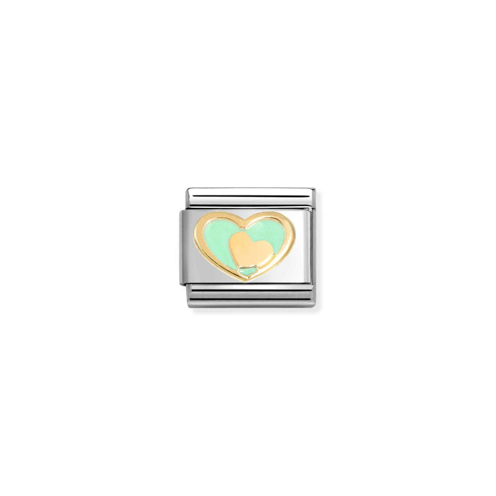 Nomination Silver and Gold Composable Heart Charm Link image
