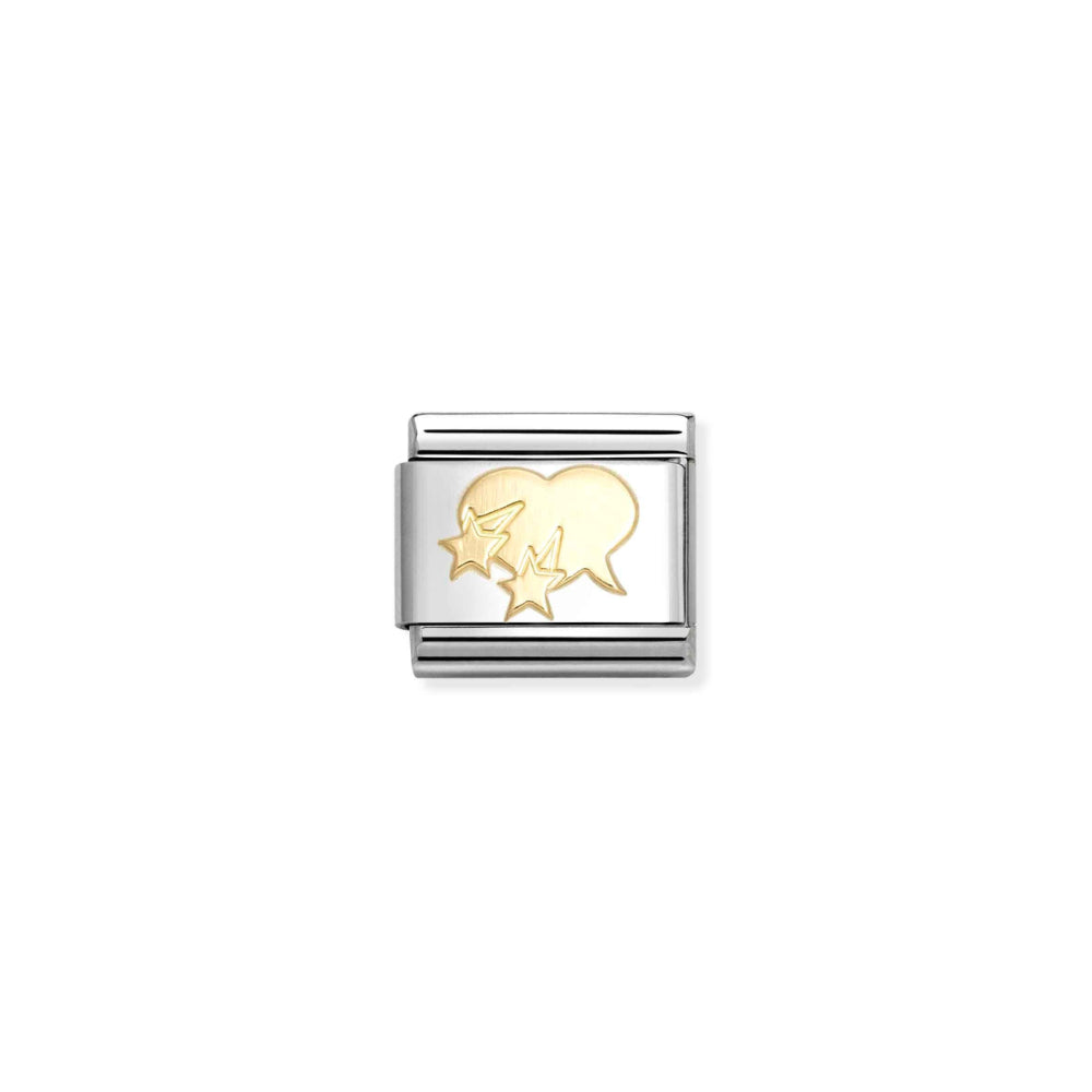 Nomination Silver and Gold Composable Heart Speech Bubble Charm Link image