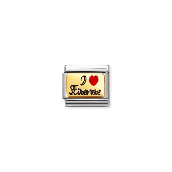 Nomination Silver and Gold Composable I Love Firenze Charm Link image