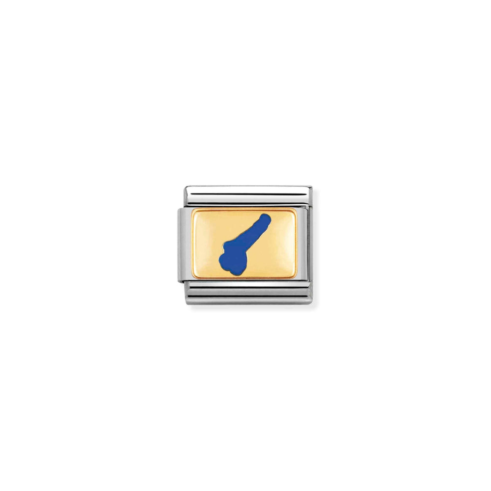 Nomination Silver and Gold Composable Italian Lake Garda Charm Link image