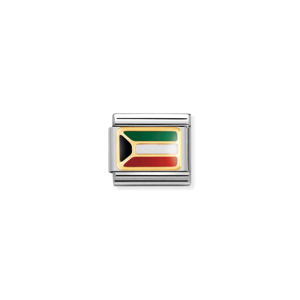 Nomination Silver and Gold Composable Kuwait Flag Charm Link image