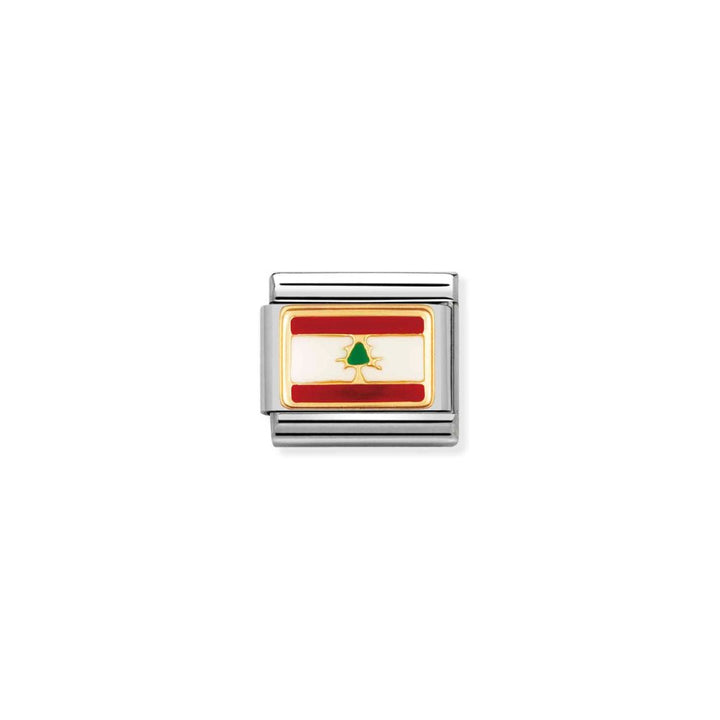 Nomination Silver and Gold Composable Lebanon Flag Charm - MococoNomination030236/138033497002822Charms