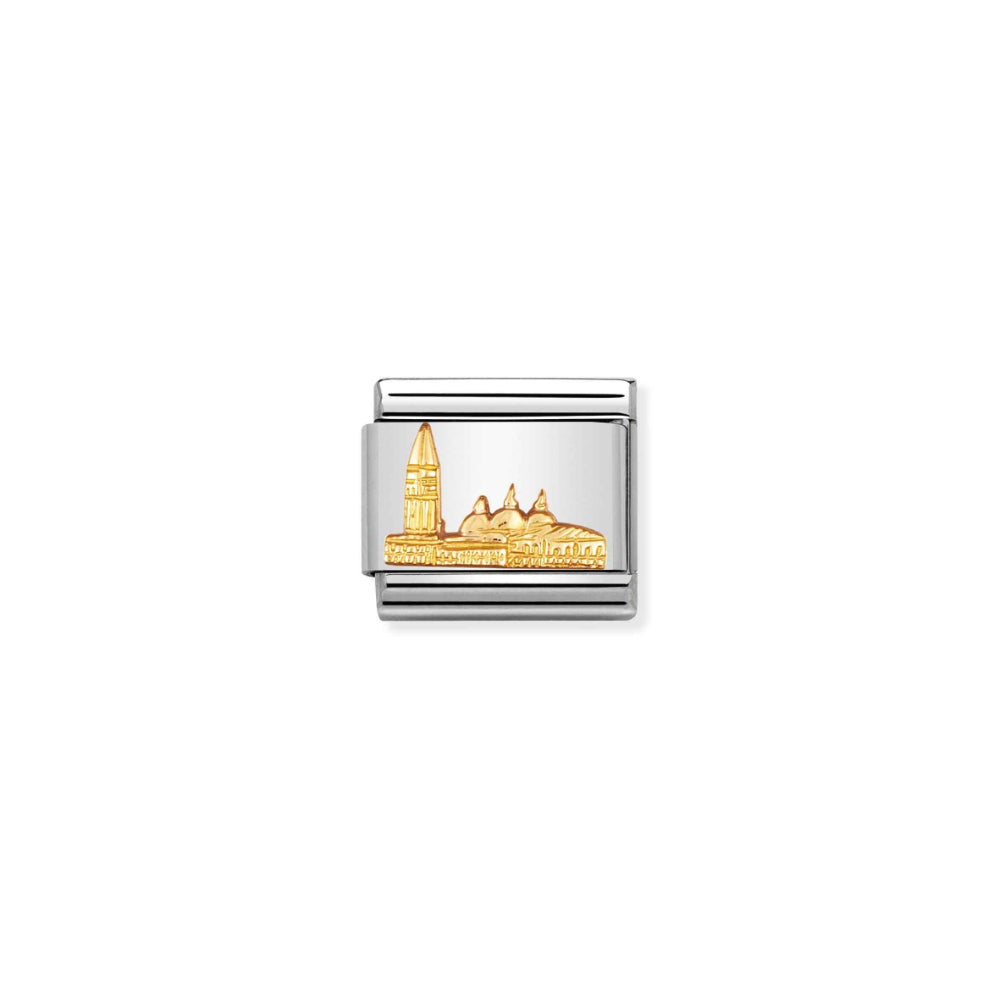 Nomination Silver and Gold Composable Monument St. Mark's Square Charm Link image