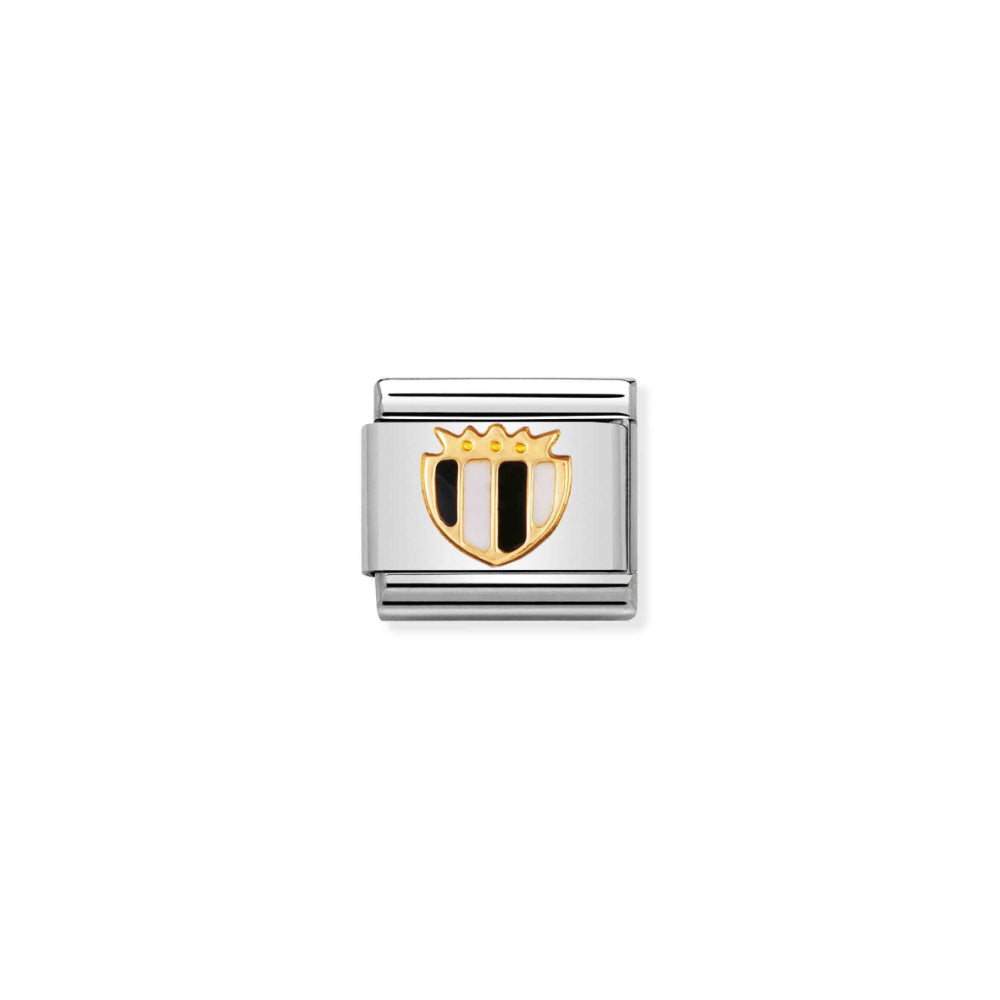Nomination Silver and Gold Composable My Football Team Shield Charm Link image