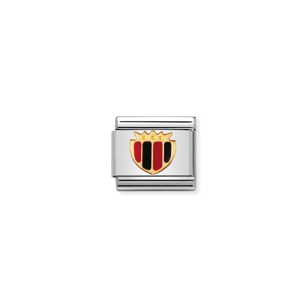 Nomination Silver and Gold Composable My Football Team Shield Enamel Charm - MococoNomination030204/058033497013224Charms
