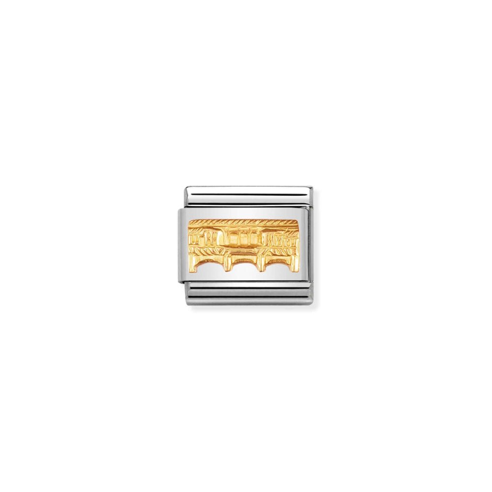 Nomination Silver and Gold Composable Ponte Vecchio In Florence Charm Link image