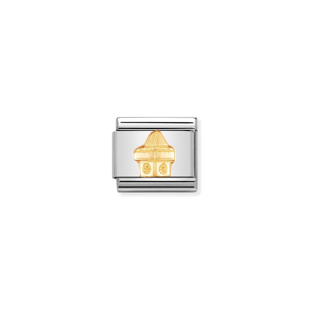 Nomination Silver and Gold Composable Relief Monument Grazer Uhrturm Charm Link image