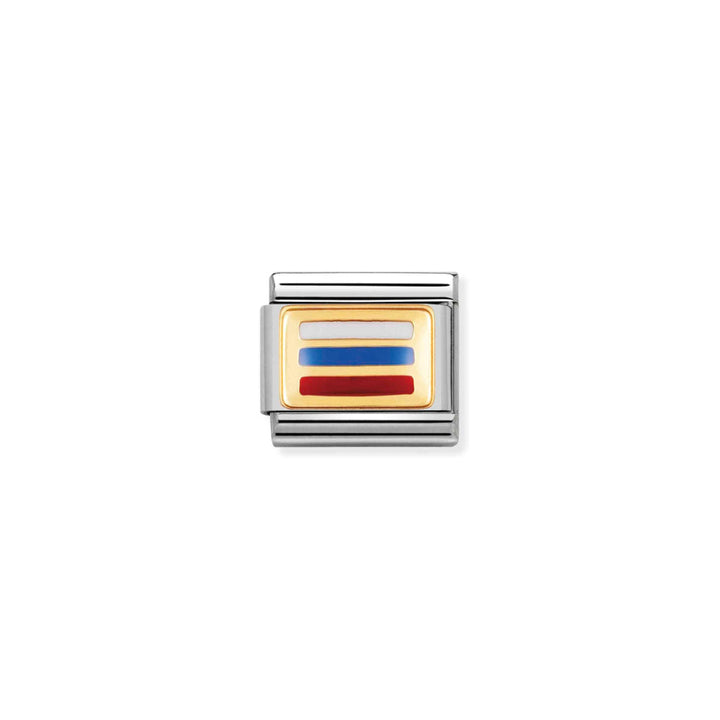 Nomination Silver and Gold Composable Russia Flag Charm Link image