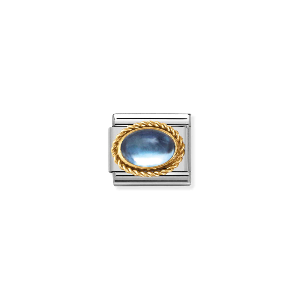 Nomination Silver and Gold Composable Semiprecious December Birthstone Charm Link image