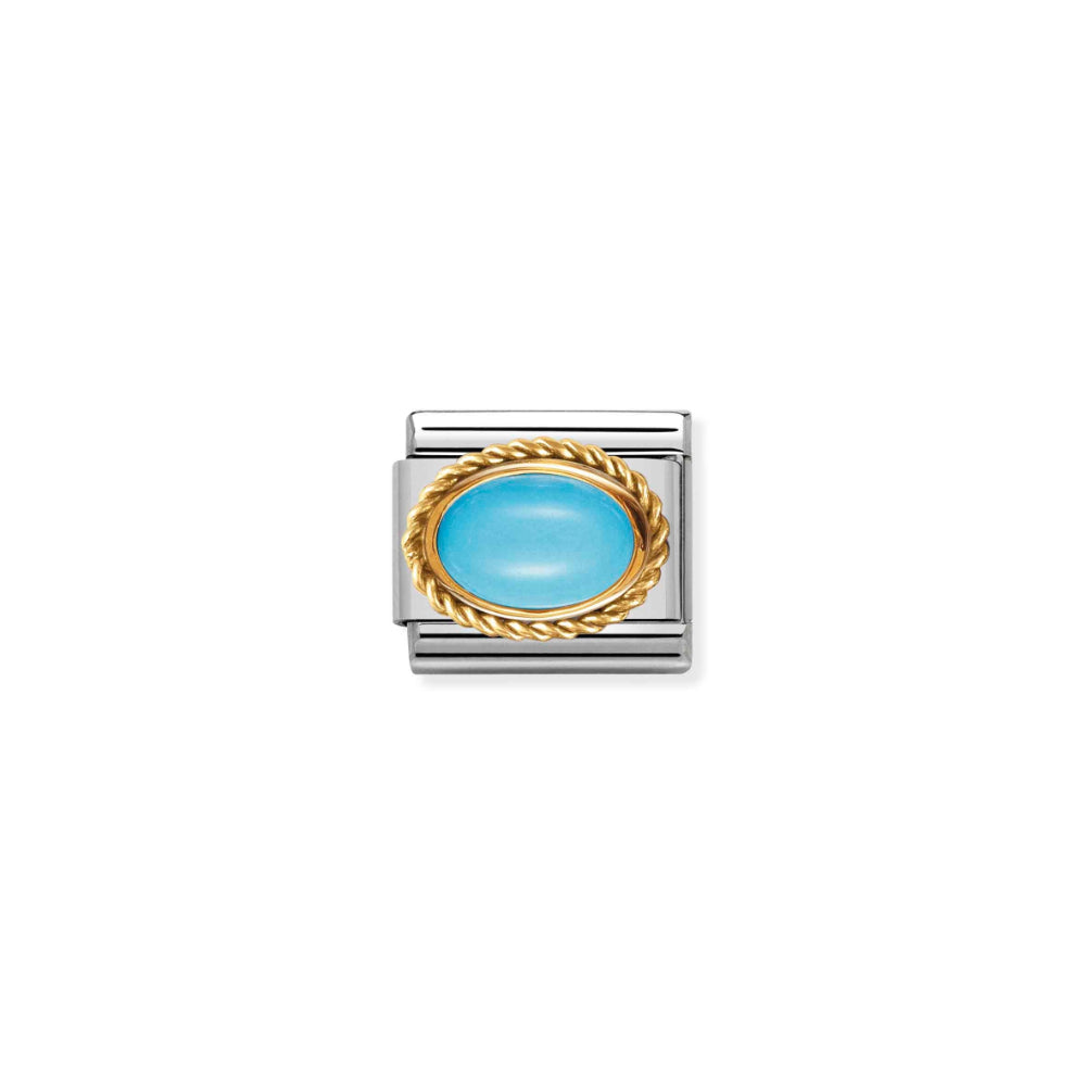 Nomination Silver and Gold Composable Stainless Steel Semiprecious Stone Charm Link image