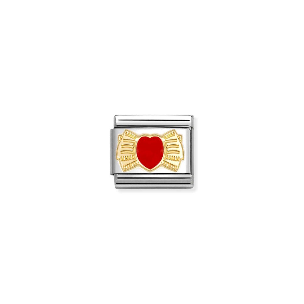 Nomination Silver and Gold Composable Symbol Heart Bow Charm - MococoNomination030207/568033497552976Charms