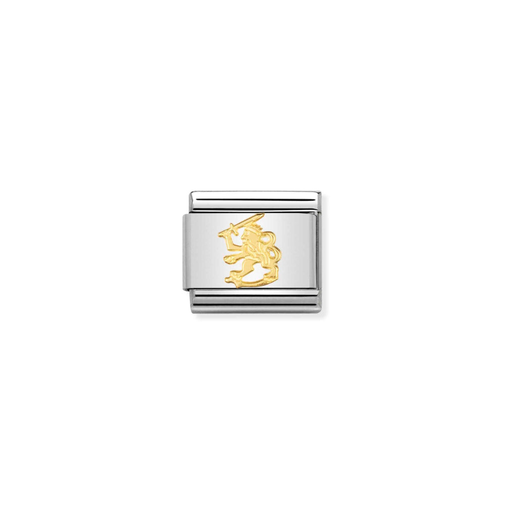 Nomination Silver and Gold Composable Symbol Rampant Lion Charm Link image
