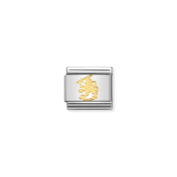 Nomination Silver and Gold Composable Symbol Rampant Lion Charm Link image