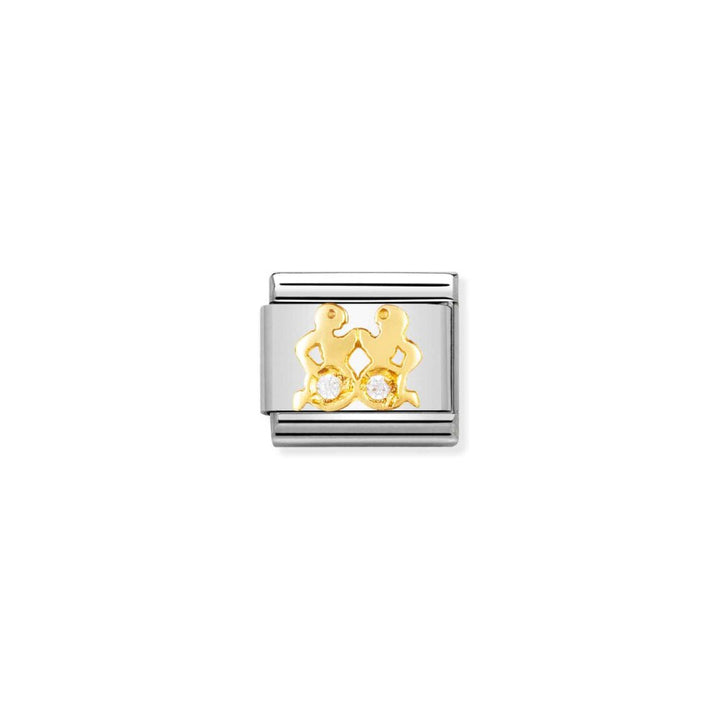 Nomination Silver and Gold Composable Zodiac Cubic Zirconia Gemini Charm - MococoNomination030302/038033497017215Charms