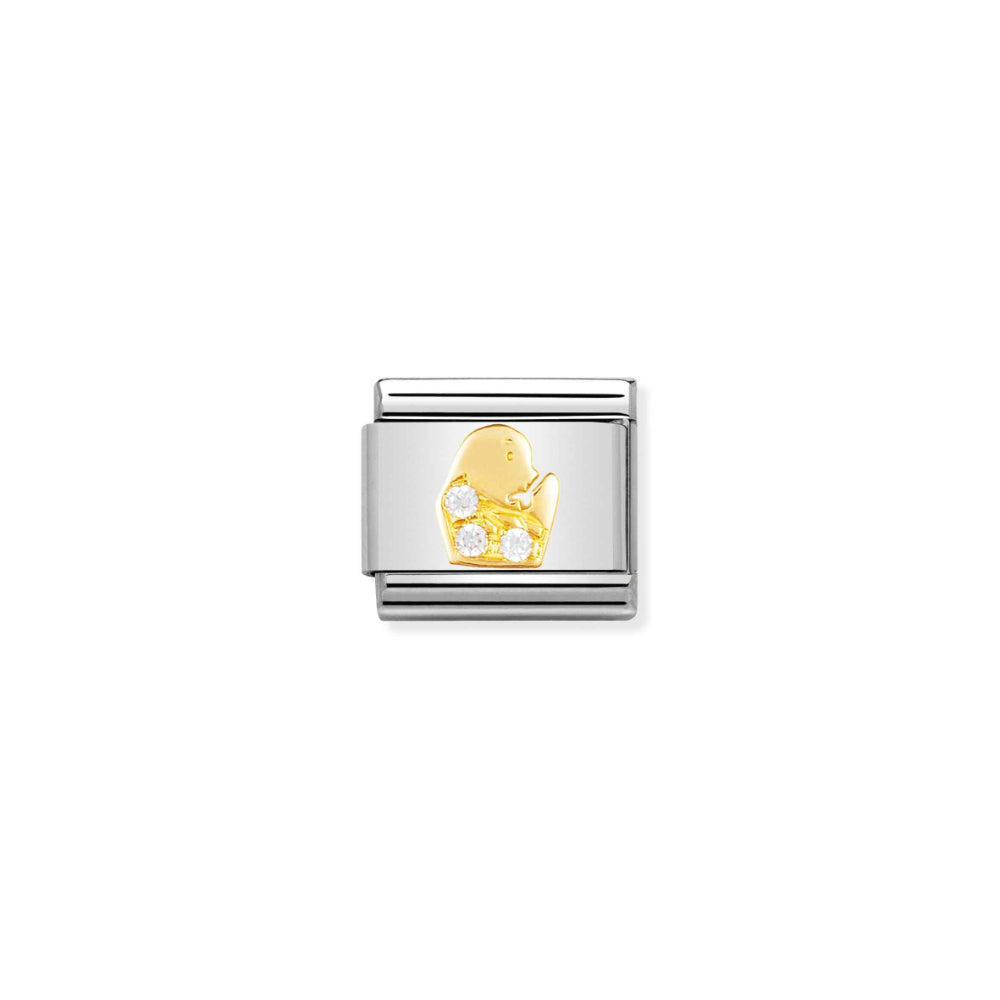 Nomination Silver and Gold Composable Zodiac Virgo Stone Charm Link image