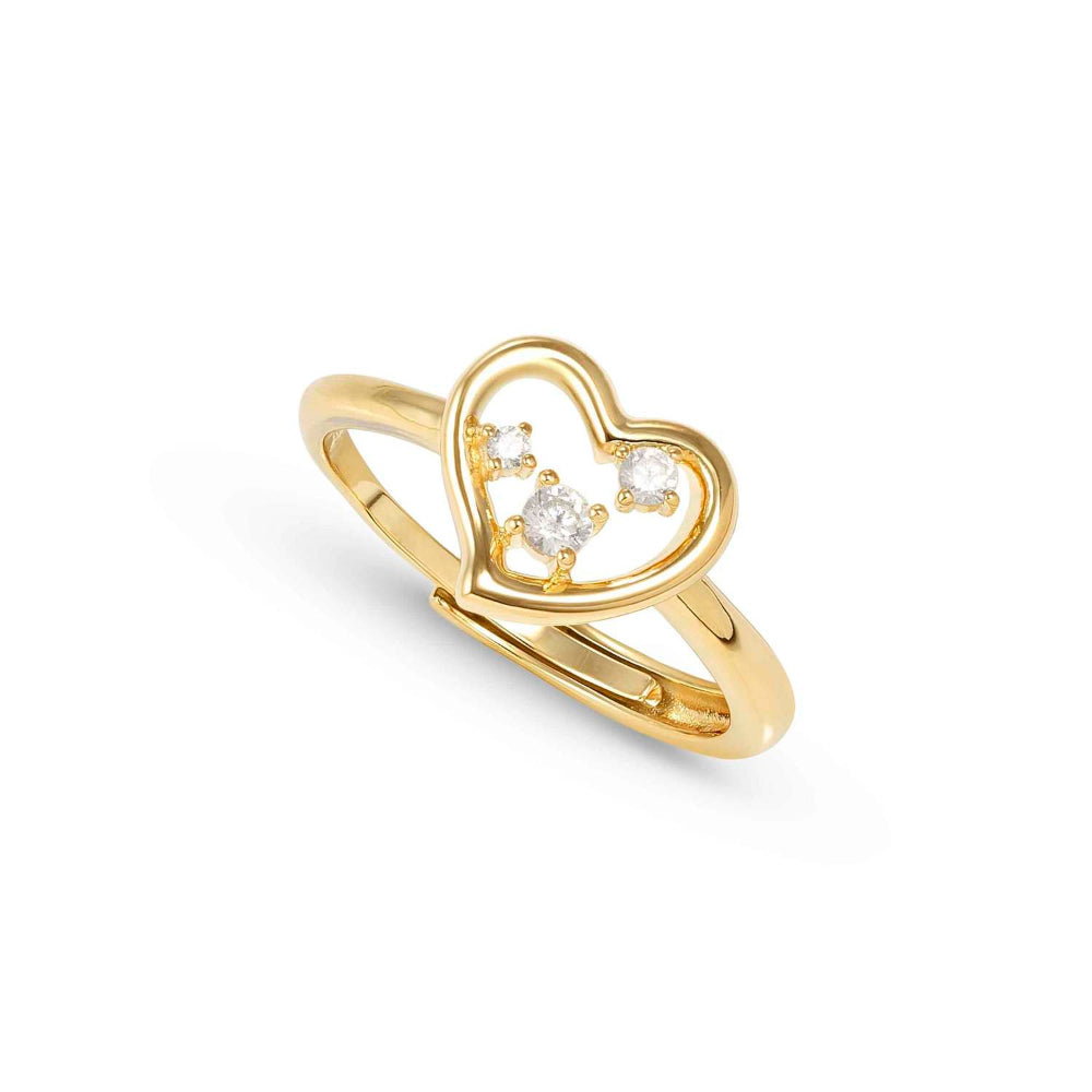 Nomination Silver and Gold Dreams Beats Cubic Zirconia Heart Ring Image