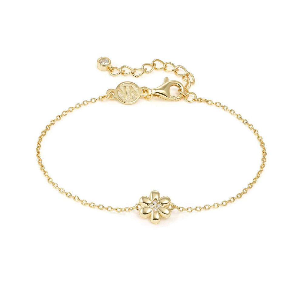 Nomination Silver and Gold Petit Sparkle Cubic Zirconia Flower Bracelet Image