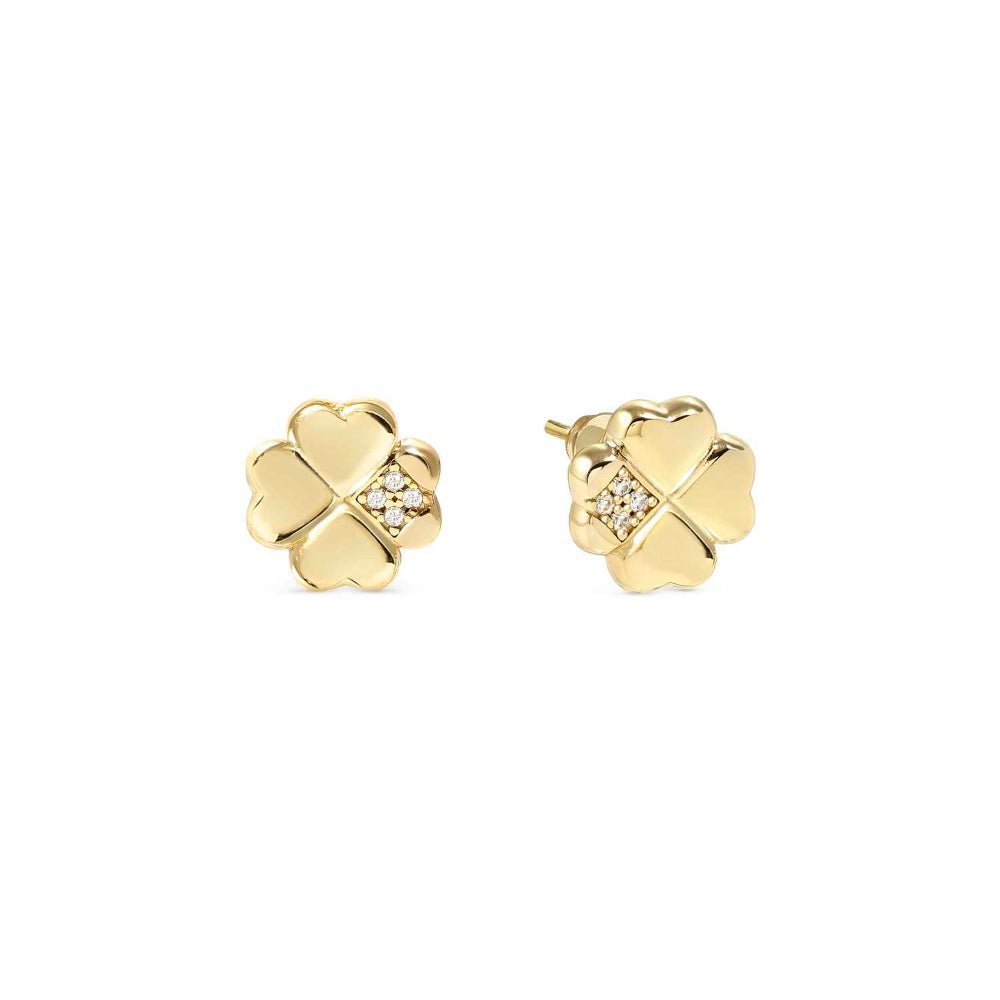 Nomination Silver and Gold Petit Sparkle Cubic Zirconia Four - Leaf Clover Earrings - MococoNomination242304/0038033497572646Earrings