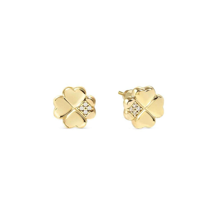 Nomination Silver and Gold Petit Sparkle Cubic Zirconia Four-Leaf Clover Earrings - MococoNomination242304/0038033497572646Earrings