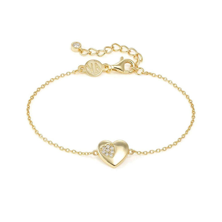 Nomination Silver and Gold Petit Sparkle Cubic Zirconia Heart Bracelet - MococoNomination242300/0068033497572349Bracelets